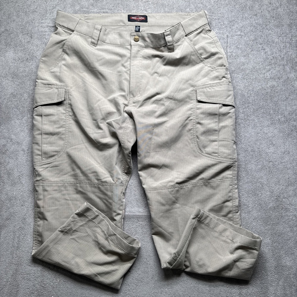 Men's Khaki Ripstop‎ Double Knee Cargo Pants 40x30 Workwear Utilitycore Tru Spec